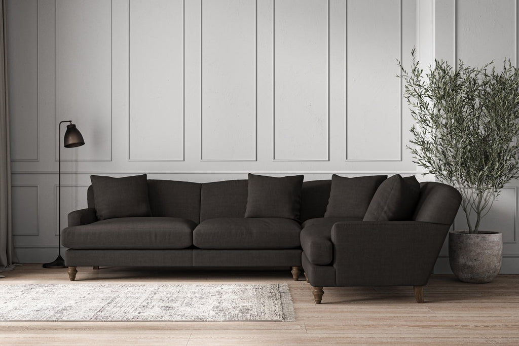 Deni Grand Right Hand Corner Sofa - Brera Linen Espresso-nkuku