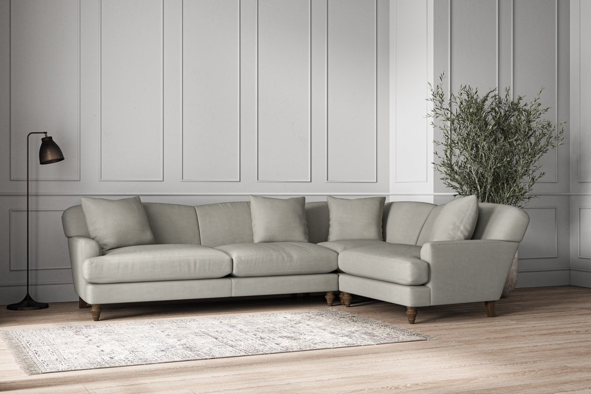 Deni Grand Right Hand Corner Sofa - Brera Linen Smoke-nkuku