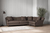 Deni Grand Right Hand Corner Sofa - Recycled Cotton Mocha-nkuku