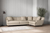 Deni Grand Right Hand Corner Sofa - Recycled Cotton Stone-nkuku