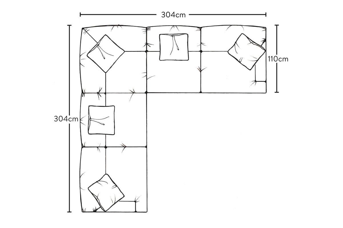 Deni Large Corner Sofa - Brera Linen Charcoal-nkuku