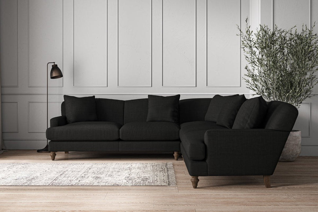 Deni Large Corner Sofa - Brera Linen Charcoal-nkuku