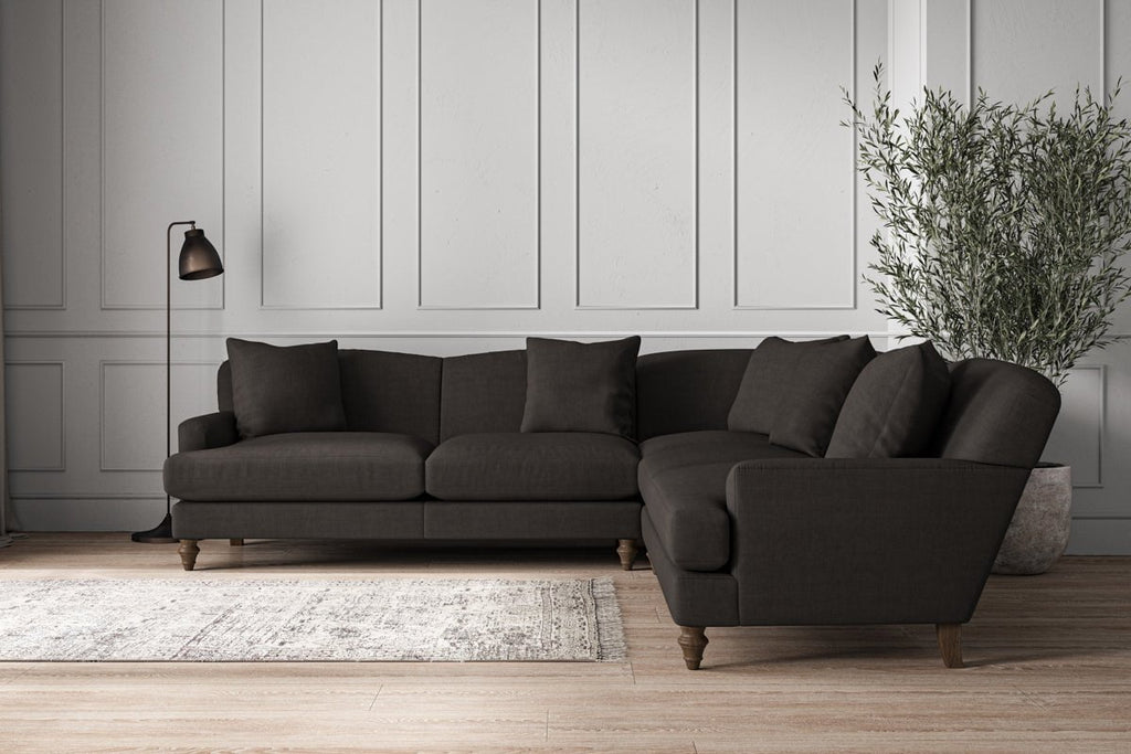 Deni Large Corner Sofa - Brera Linen Espresso-nkuku