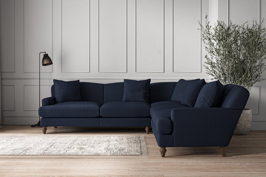 Deni Large Corner Sofa - Brera Linen Indigo-nkuku