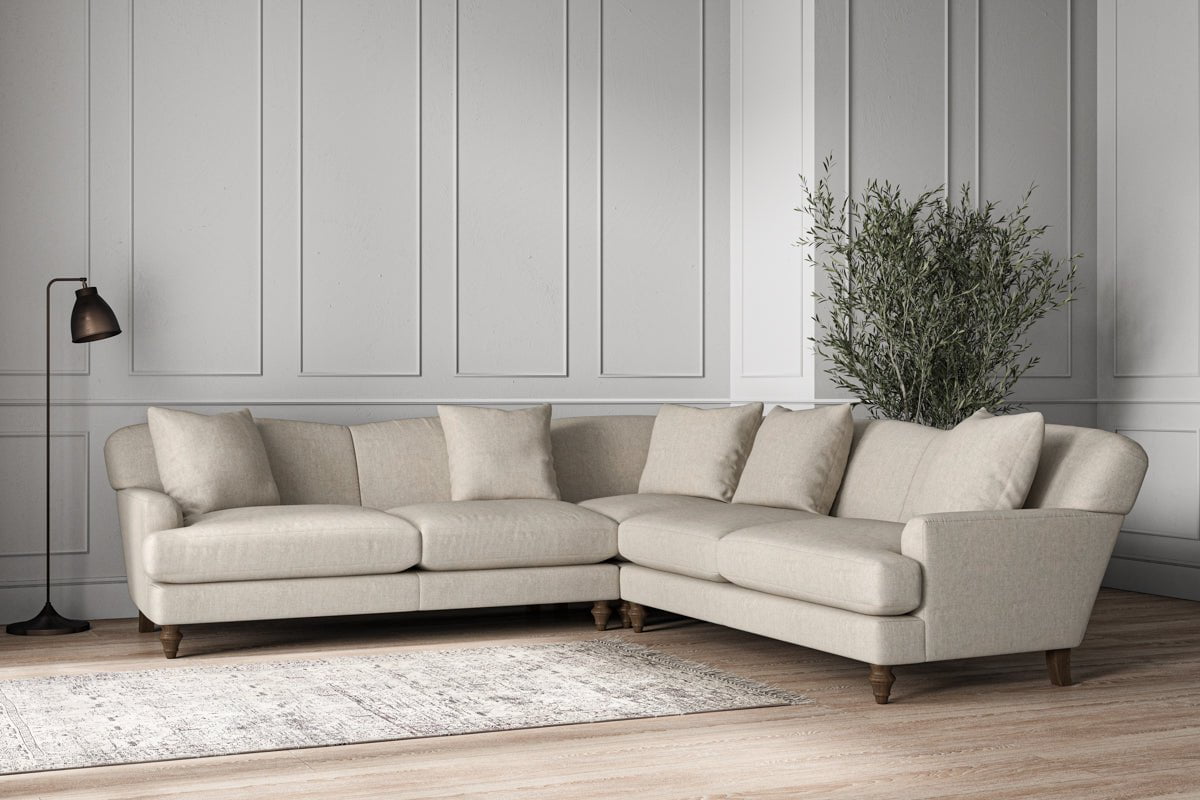 Deni Large Corner Sofa - Brera Linen Natural-nkuku