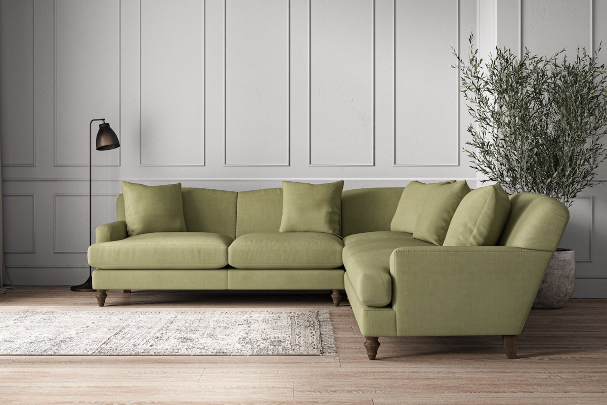 Deni Large Corner Sofa - Brera Linen Sage-nkuku