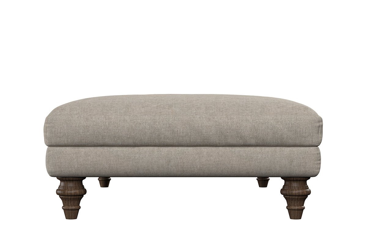 Deni Large Footstool - Brera Linen Charcoal-nkuku