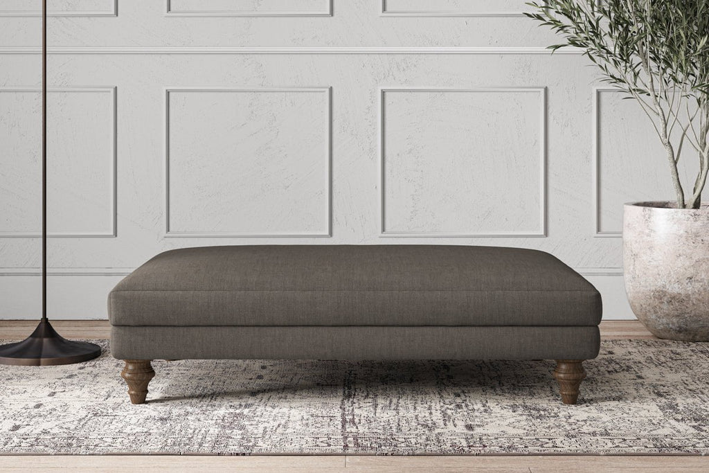 Deni Large Footstool - Brera Linen Granite-nkuku