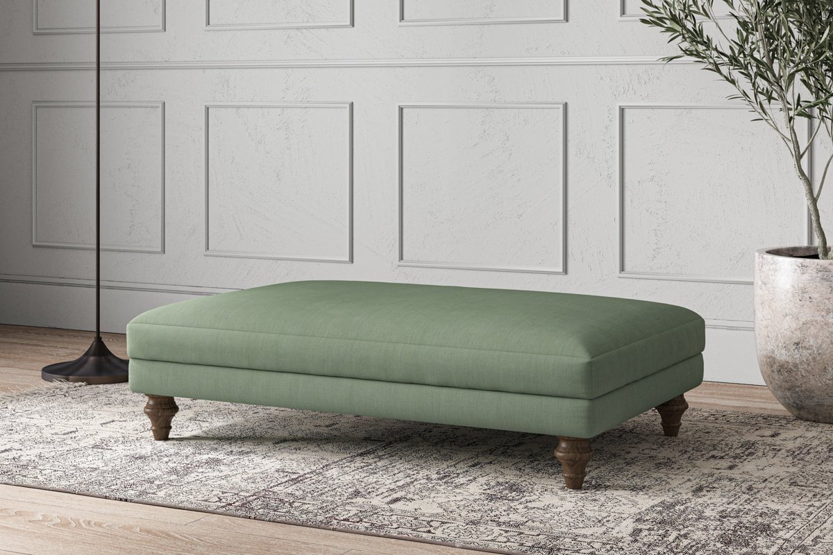 Deni Large Footstool - Brera Linen Jade-nkuku