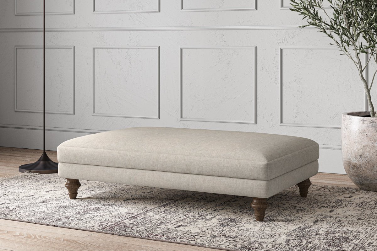 Deni Large Footstool - Brera Linen Natural-nkuku