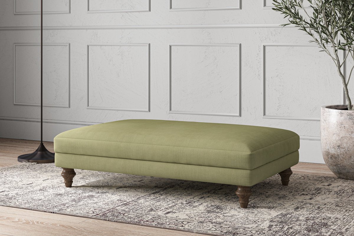 Deni Large Footstool - Brera Linen Sage-nkuku