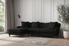 Deni Large Left Hand Chaise Sofa - Brera Linen Charcoal-nkuku