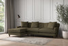 Deni Large Left Hand Chaise Sofa - Recycled Cotton Fatigue-nkuku