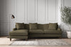 Deni Large Left Hand Chaise Sofa - Recycled Cotton Fatigue-nkuku