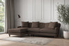 Deni Large Left Hand Chaise Sofa - Recycled Cotton Mocha-nkuku