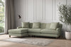 Deni Large Left Hand Chaise Sofa - Recycled Cotton Seaspray-nkuku