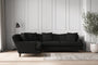 Deni Large Left Hand Corner Sofa - Brera Linen Charcoal-nkuku