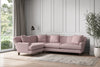 Deni Large Left Hand Corner Sofa - Recycled Cotton Lavender-nkuku