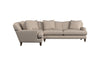 Deni Large Left Hand Corner Sofa - Recycled Cotton Mocha-nkuku