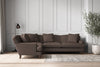 Deni Large Left Hand Corner Sofa - Recycled Cotton Mocha-nkuku