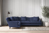 Deni Large Left Hand Corner Sofa - Recycled Cotton Navy-nkuku