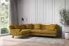 Deni Large Left Hand Corner Sofa - Recycled Cotton Ochre-nkuku