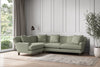 Deni Large Left Hand Corner Sofa - Recycled Cotton Seaspray-nkuku