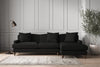 Deni Large Right Hand Chaise Sofa - Brera Linen Charcoal-nkuku