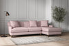 Deni Large Right Hand Chaise Sofa - Recycled Cotton Lavender-nkuku