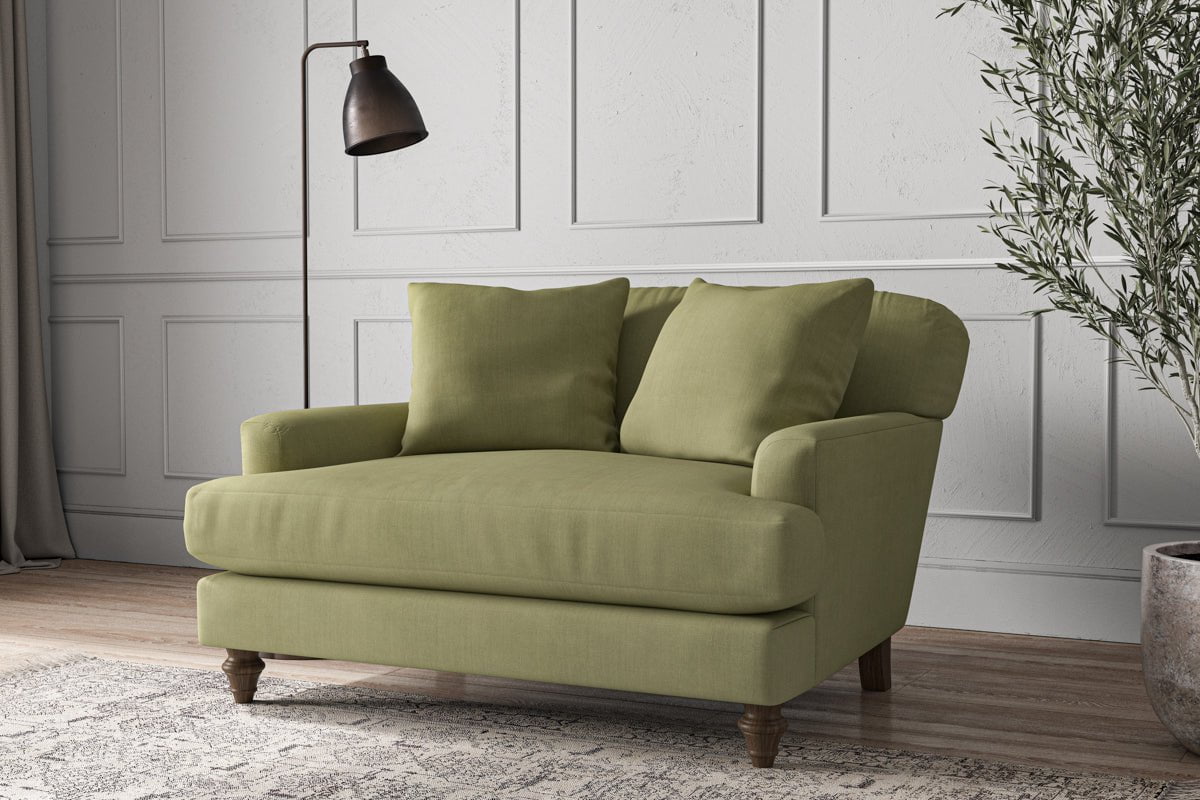 Deni Love Seat - Brera Linen Sage-nkuku