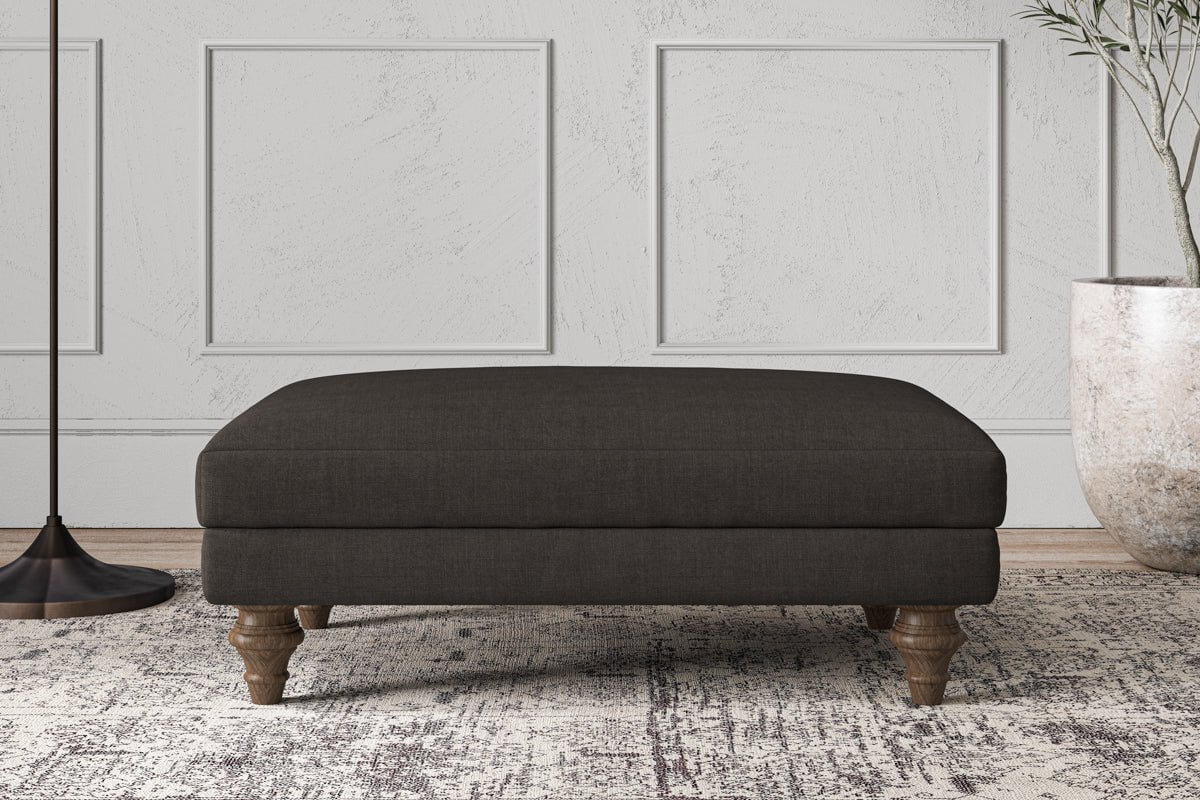 Deni Medium Footstool - Brera Linen Espresso-nkuku