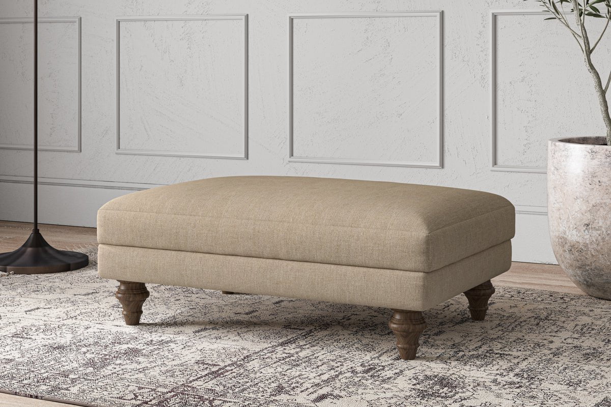 Deni Medium Footstool - Brera Linen Pebble-nkuku