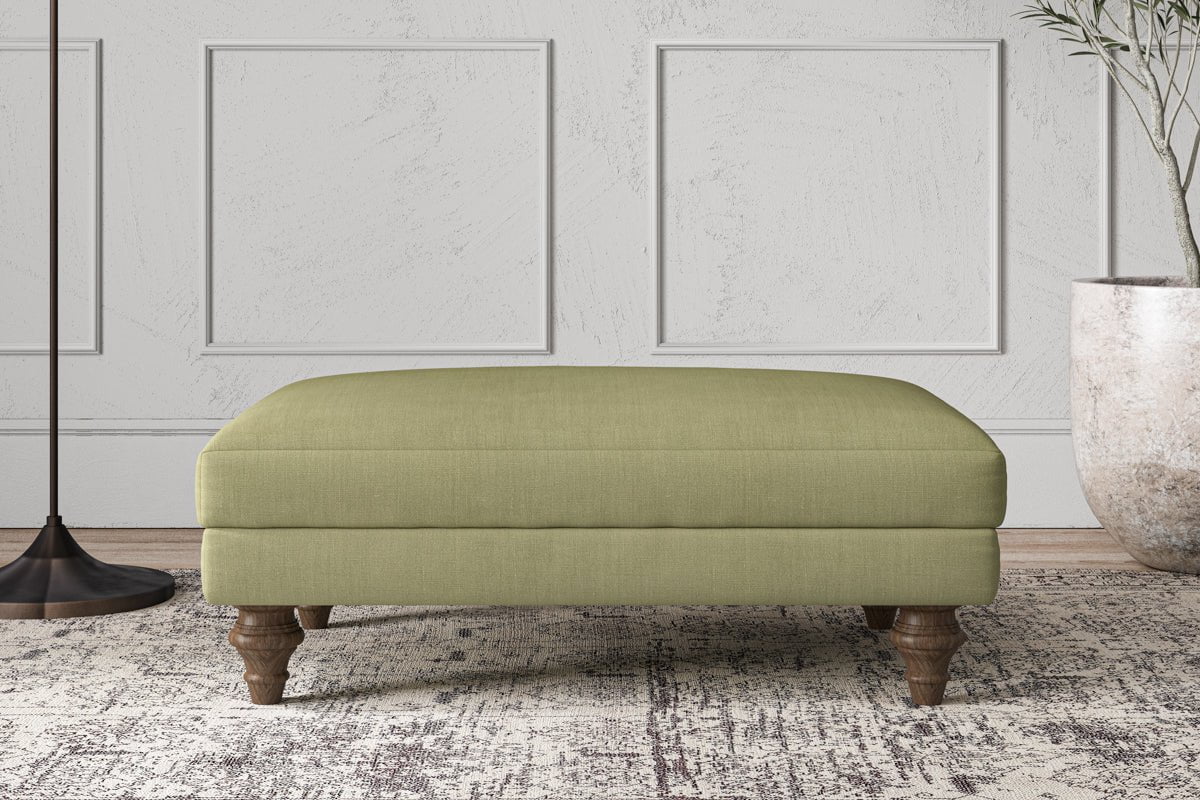 Deni Medium Footstool - Brera Linen Sage-nkuku