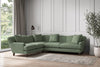 Deni Super Grand Left Hand Corner Sofa - Brera Linen Jade-nkuku