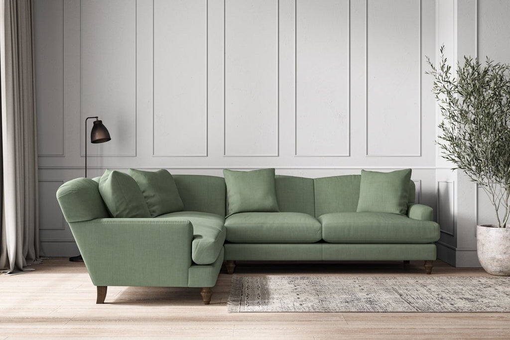 Deni Super Grand Left Hand Corner Sofa - Brera Linen Jade-nkuku