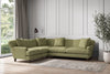 Deni Super Grand Left Hand Corner Sofa - Brera Linen Sage-nkuku