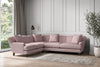 Deni Super Grand Left Hand Corner Sofa - Recycled Cotton Lavender-nkuku