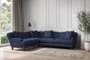 Deni Super Grand Left Hand Corner Sofa - Recycled Cotton Navy-nkuku