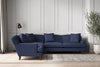 Deni Super Grand Left Hand Corner Sofa - Recycled Cotton Navy-nkuku