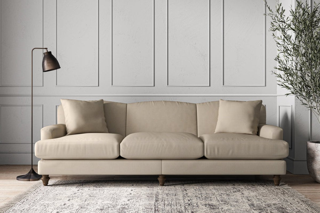 Deni Super Grand Sofa - Recycled Cotton Stone-nkuku