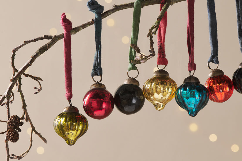 Dew Drop Baubles - Mixed Antique - (Set of 12)-nkuku