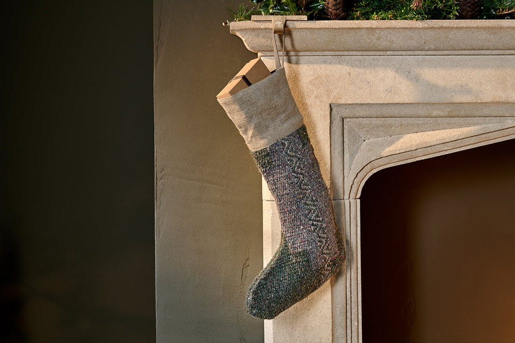 Dhanda Recycled Wool Stocking - Moss & Natural-nkuku