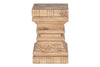 Disha Carved Mango Wood Side Table - Natural- nkuku