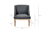 Elbu Deconstructed Linen Armchair - Charcoal