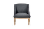 Elbu Deconstructed Linen Armchair - Charcoal