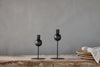 Endo Recycled Iron Candle Holder - Black (Set of 2)