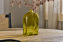 Ellam Recycled Glass Bottle Vase - Olive Green