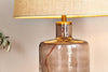 Edina Recycled Glass Table Lamp - Smoke Brown - Large-nkuku