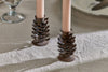 Elagalu Pine Cone Candle Stick - Rust (Set of 2)-nkuku