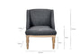 Elbu Deconstructed Linen Armchair - Charcoal- nkuku